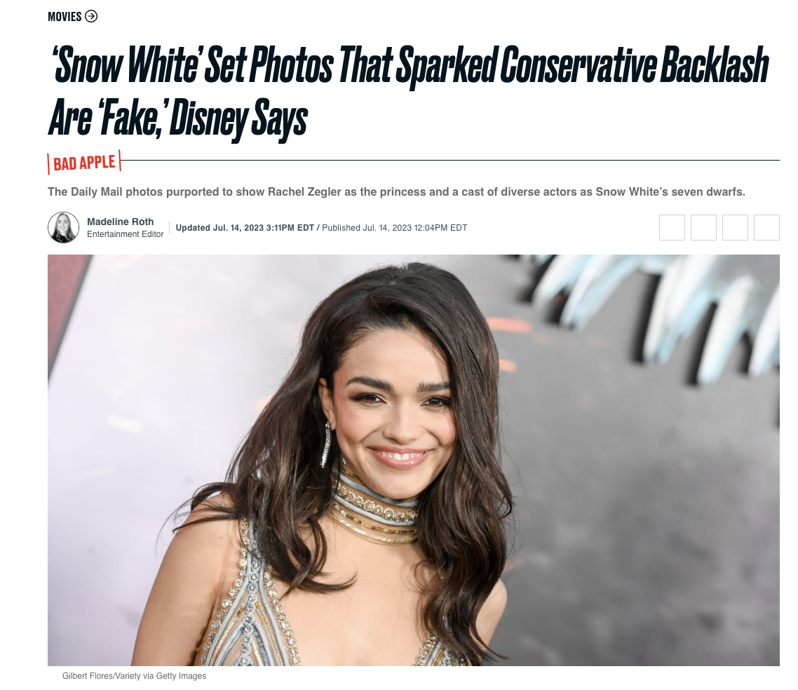 Fact Check Snow White Set Photos Were Not Fake Though They Did